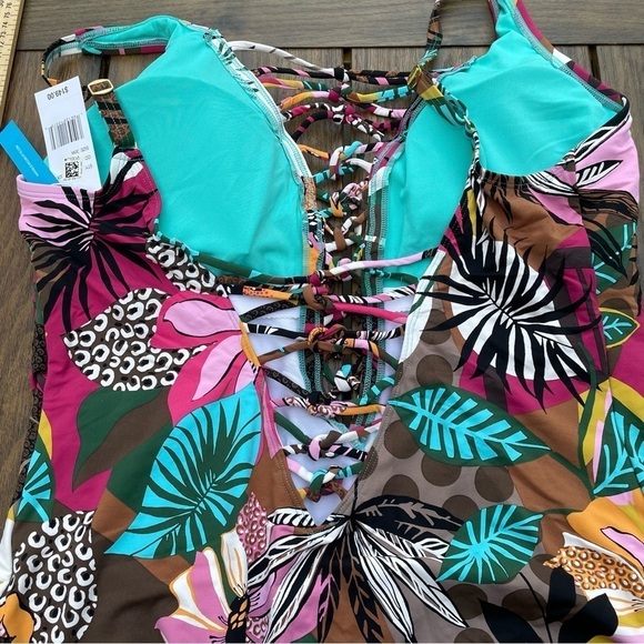 Bleu Rod Beattie Run Wild Printed Plus One piece swimsuit 20 W - Picture 8 of 11